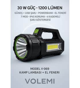 VOLEMİ LED EL LAMBASI YAN LEDLİ V-069