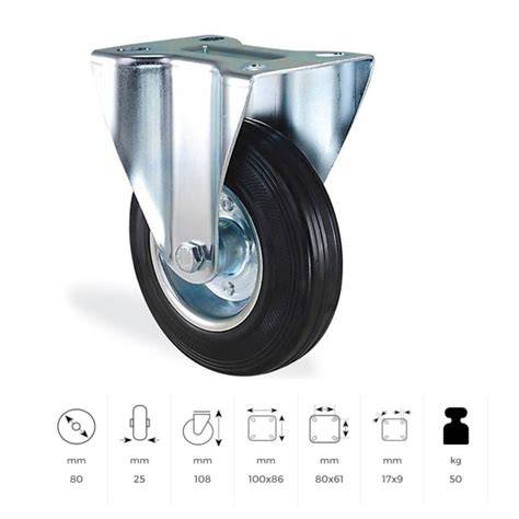 SERVİS TEKERİ SABİT 80 MM (805 SLP 080)