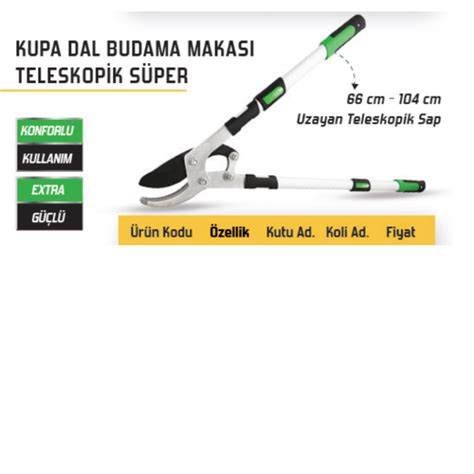 KUPA KUP8519 DAL BUDAMA MAKASI LÜX TELESKOPİK