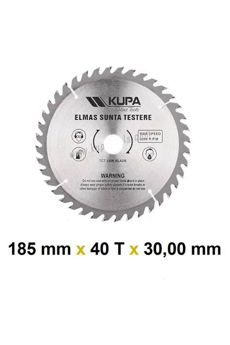 KUPA KUP7005 SUNTA ELMAS TESTERE 185X30 MM 40 DİŞ