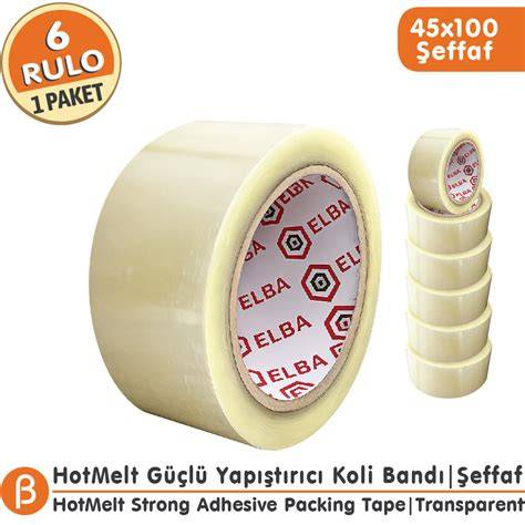 ELBA HOTMELT KOLİ BANTI 45x1000 MT ŞEFFAF