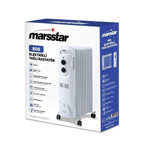 MARSSTAR YAĞLI RADYATÖR 11 DİLİM 2500 W YL-B59F