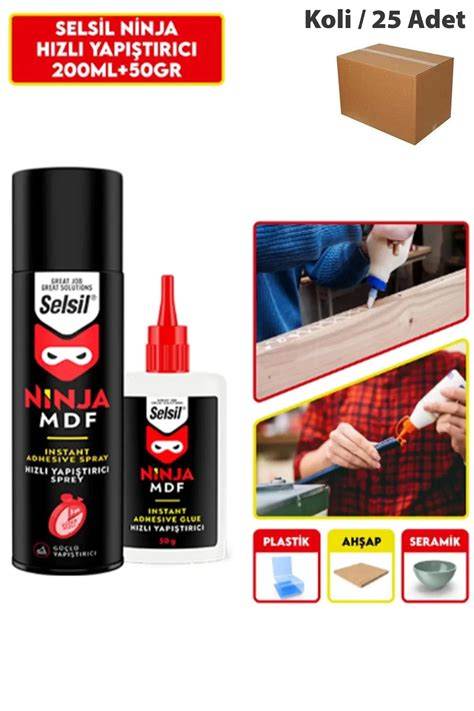 SELSİL NİNJA  MDF YAPIŞTIRICI SET 200ML + 50 GR