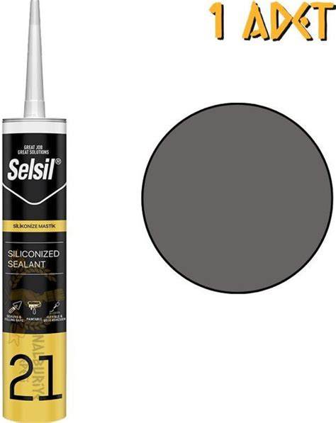 SELSİL PVC SİLİKONİZE MASTİK ANTRASİT 500 GR