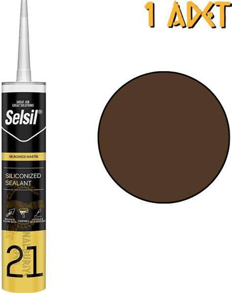 SELSİL PVC SİLİKONİZE MASTİK KAHVERENGİ 500 GR
