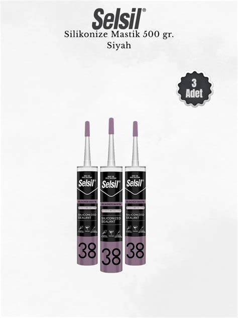 SELSİL PVC SİLİKONİZE MASTİK SİYAH 500 GR