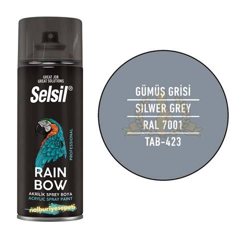 SELSİL SPREY BOYA RAİNBOW RAL7001 GÜMÜŞ GRİ