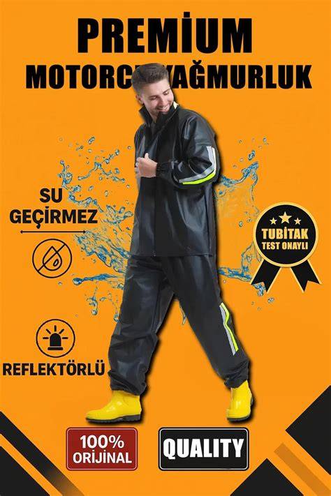 LİMAN PVC REFLEKTÖRLÜ  MOTORCU TAKIM YAĞMURLUK XXL