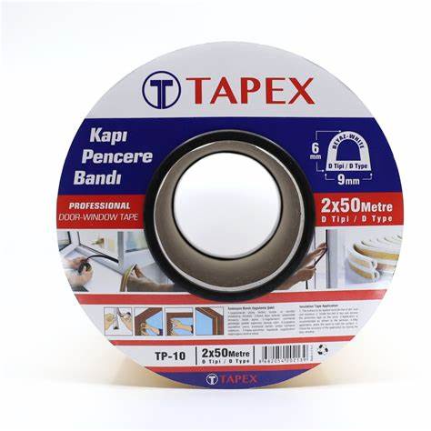 TAPEX KAUÇUKLU KAPI PENCERE BANTI 2x50 MT BEYAZ