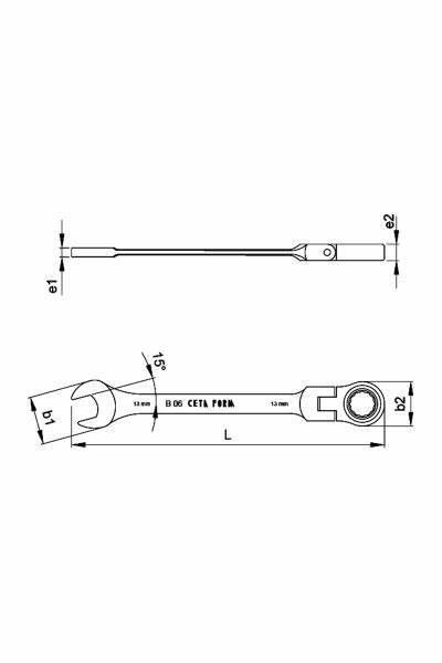 C-GEAR CIRCIRLI KOMBiNE ANAHTAR (MAFSALLI) - 8 MM
