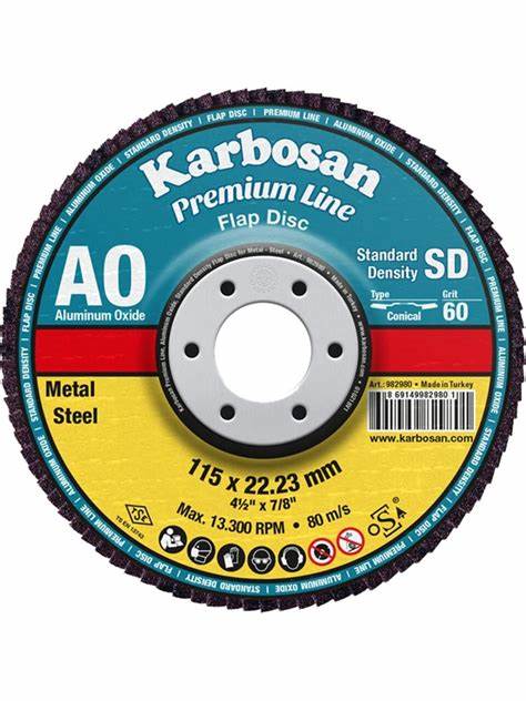 180MM AXPR11 60 KUM SD KONIK KARBOSAN FLAP DISK
