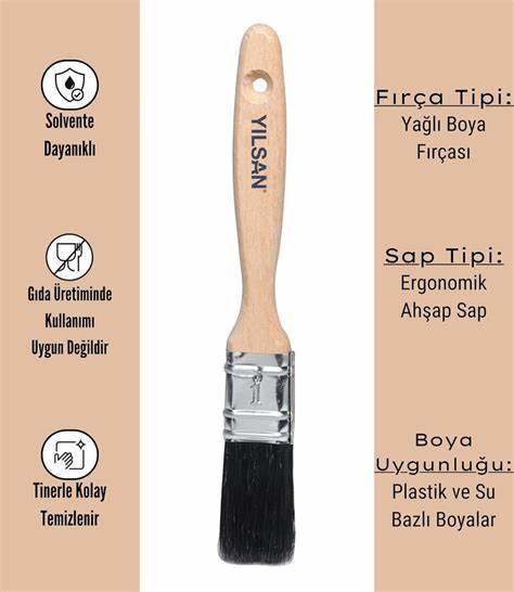 YILSAN AHŞAP SAPLI YAĞLI BOYA FIRÇA NO:1