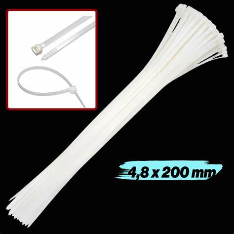 SOYKAN PLASTiK KiLiTLi KELEPÇE BEYAZ 4.8 X 200MM (