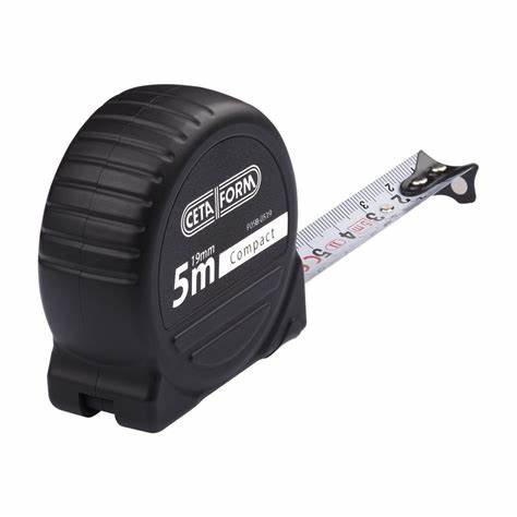 COMPACT ŞERiT METRE (SiYAH KASA - MIKNATISLI) - 5 M X 19 MM