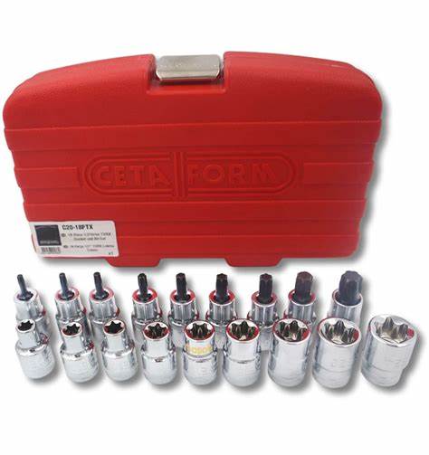 18 Parça 1/2" TORX Lokma Takımı